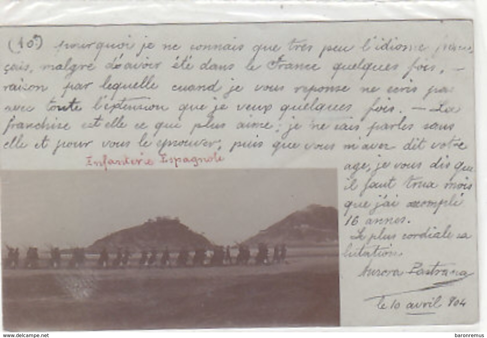 Spanische Infanterie - Gel. Pamplona - Frühe Fotokarte - 1904      (180722) - Navarra (Pamplona)