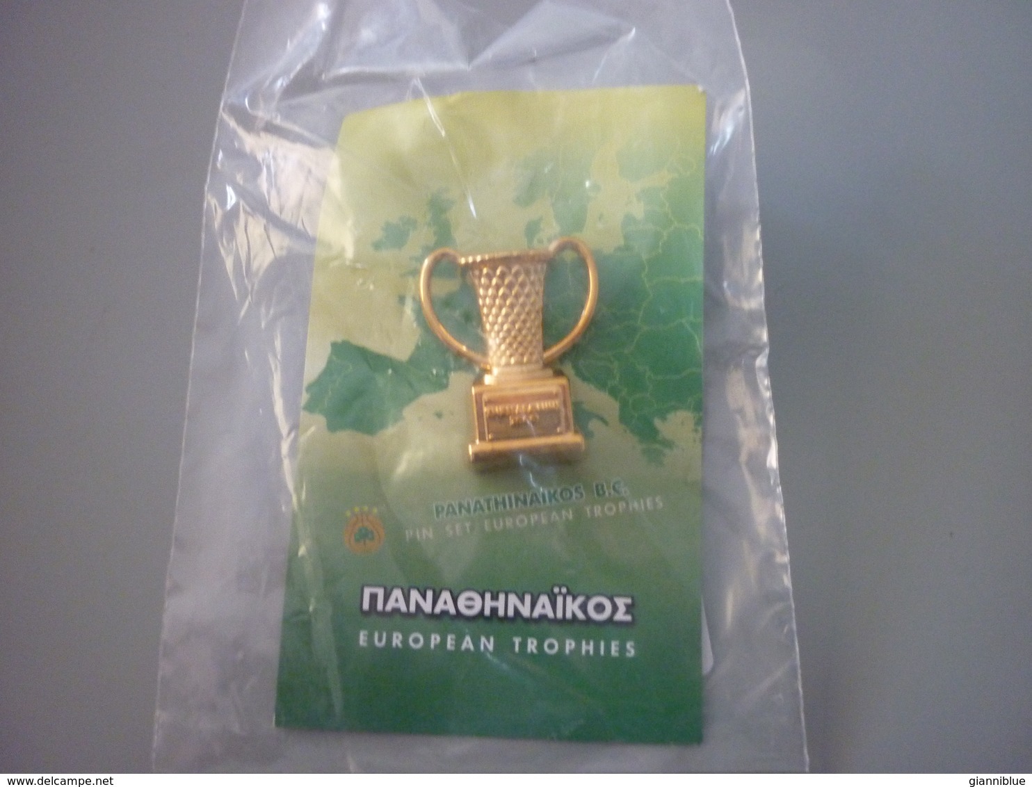 Panathinaikos Basketball Thessaloniki 2000 European Trophy Pin Badge - Basketbal