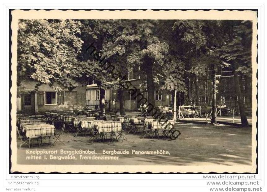 Berggiesshübel - Bergbaude Panoramahöhe - Foto-AK - Bad Gottleuba-Berggiesshuebel