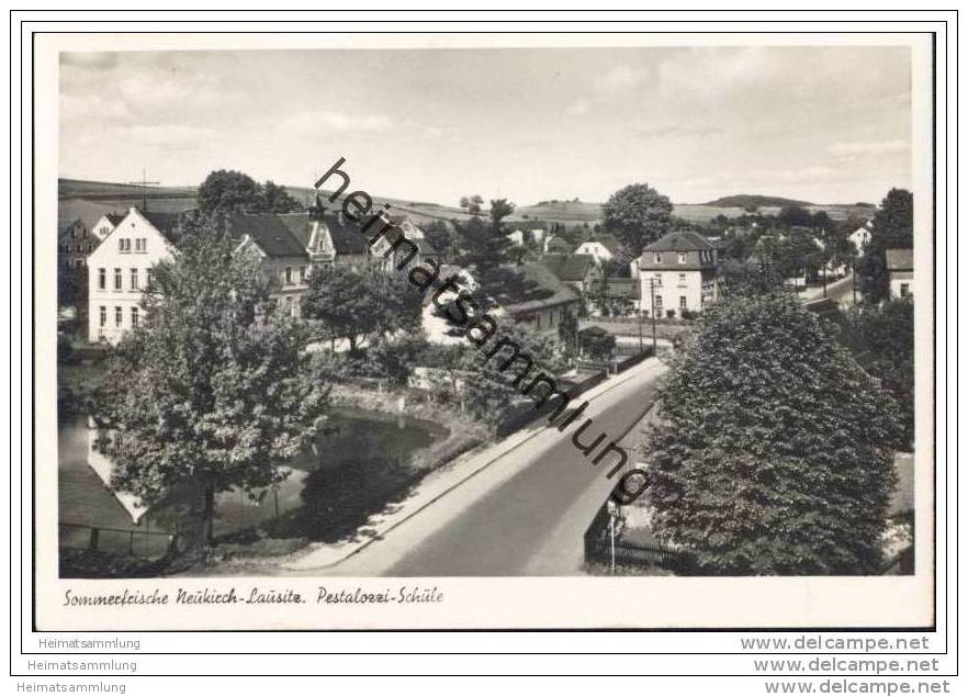 Neukirch - Lausitz - Pestalozzi Schule - Foto-AK - Neukirch (Lausitz)