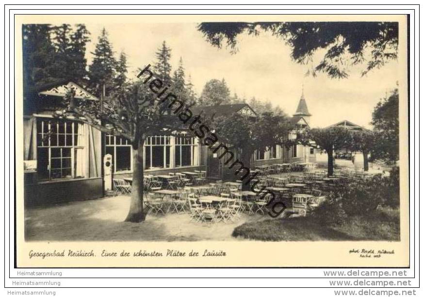 Georgenbad Neukirch - Foto-AK Handabzug - Neukirch (Lausitz)