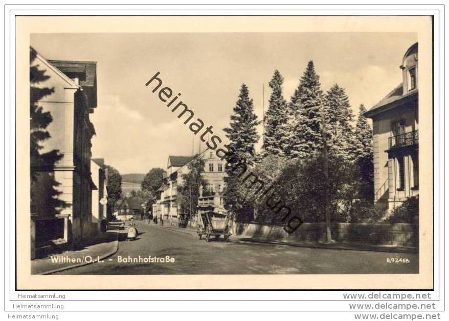 Wilthen - Bahnhofstrasse - Foto-AK - Wilthen