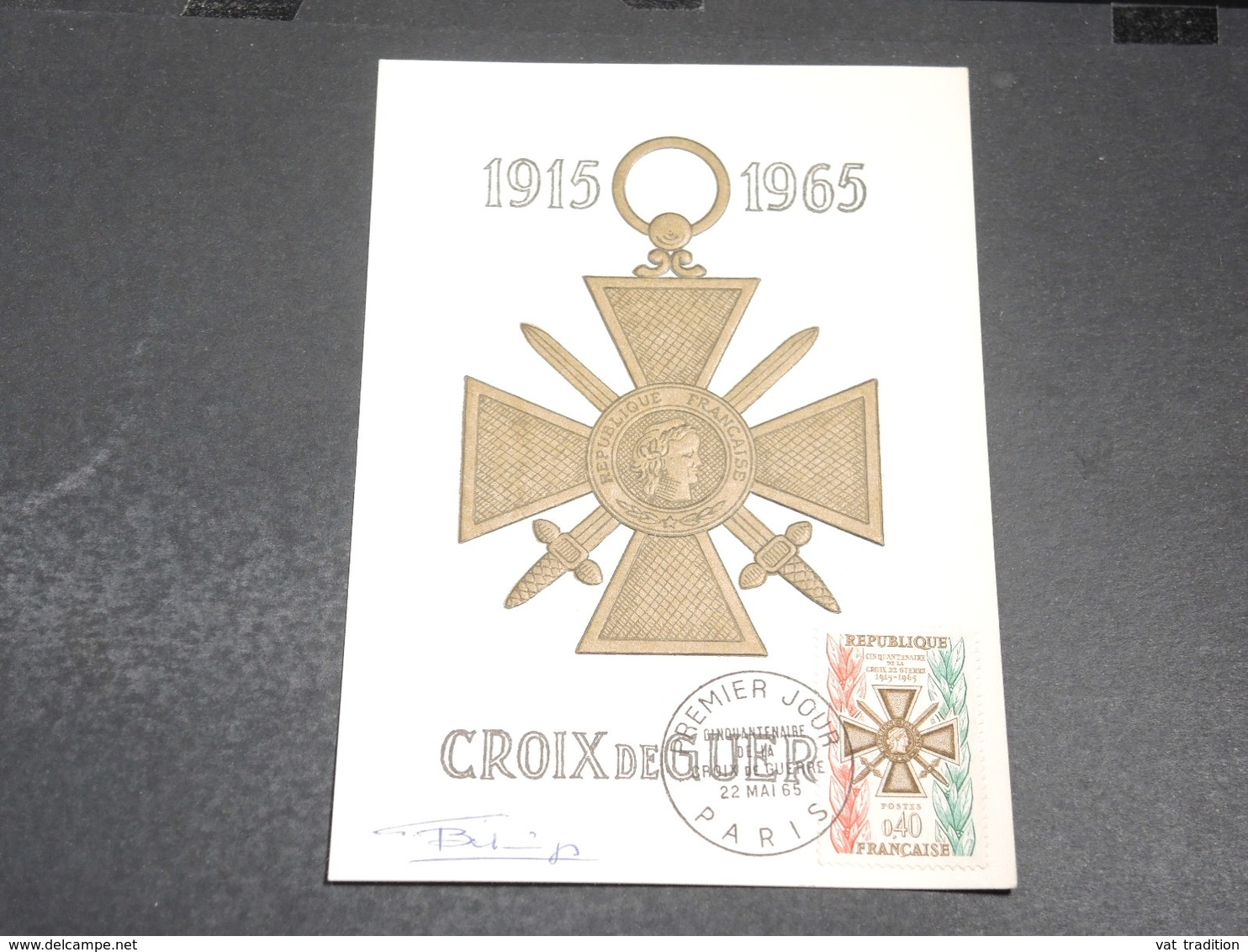 FRANCE - Carte Maximum 1965 , Croix De Guerre , Signature Du Graveur - L 20410 - 1960-1969