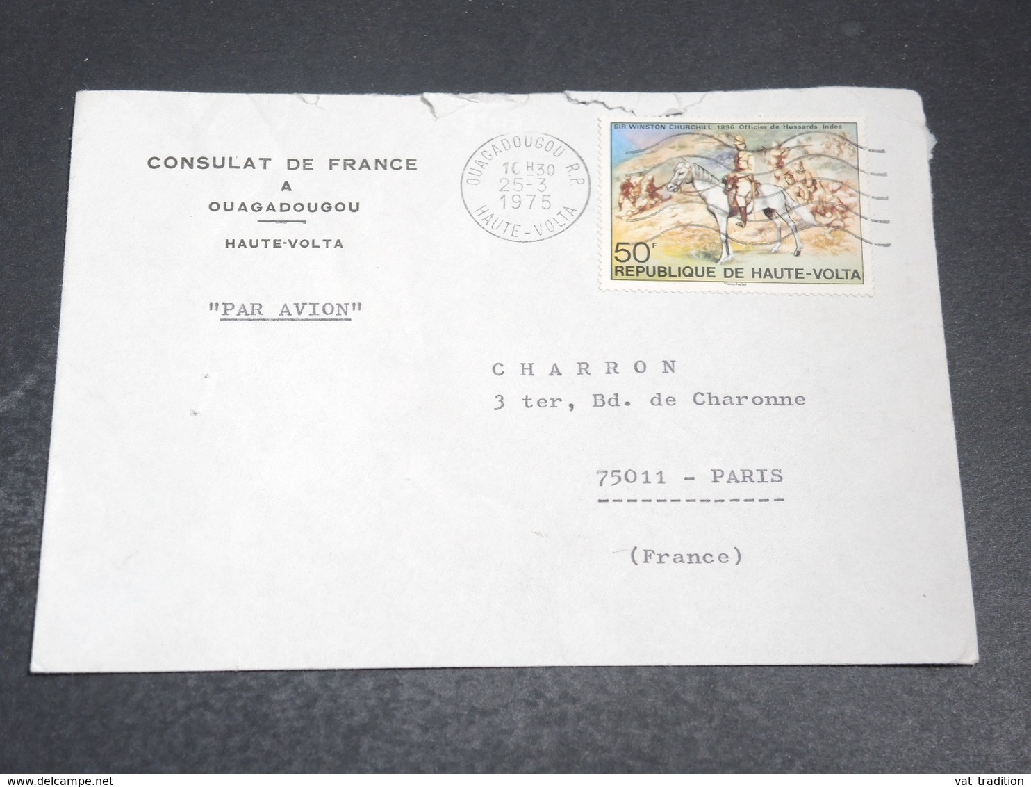 HAUTE VOLTA - Enveloppe Du Consulat De France à Ouagadougou Pour Paris En 1975 - L 20450 - Haute-Volta (1958-1984)