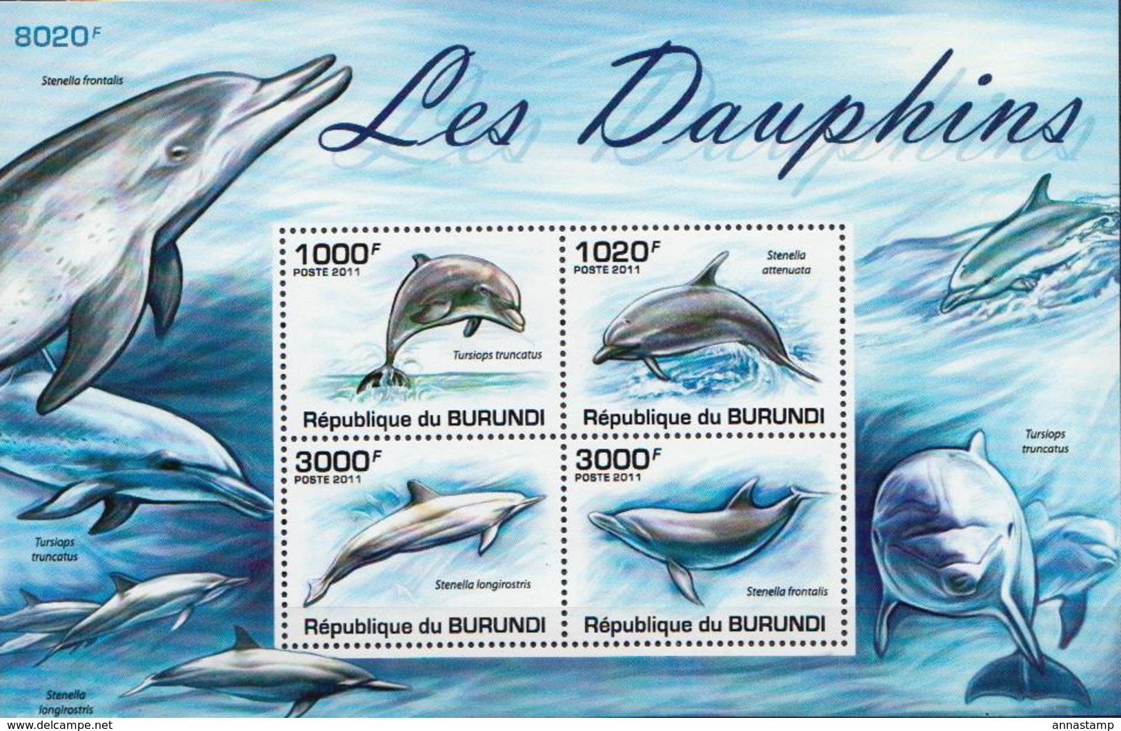 Burundi MNH Dolphins Sheetlet - Dolphins