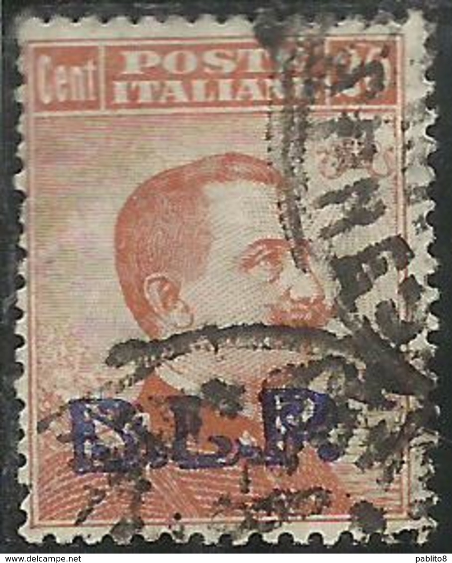 ITALIA REGNO ITALY KINGDOM 1922 1923 BLP CENT. 20c II TIPO USATO USED OBLITERE' - Sellos Para Sobres Publicitarios