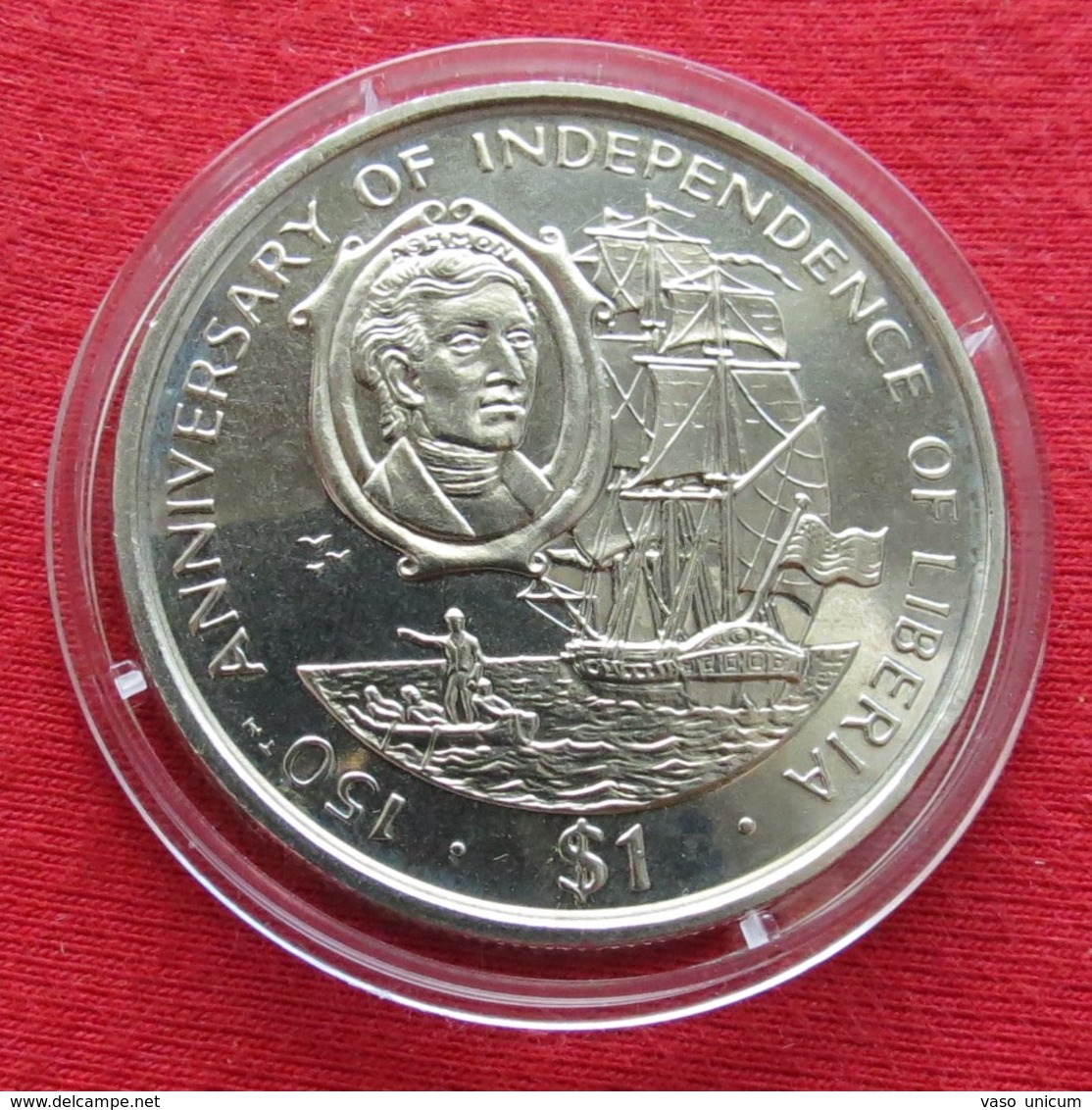 Liberia 1 $ 1997 Independence 150 Years. Sail Ship - Liberia