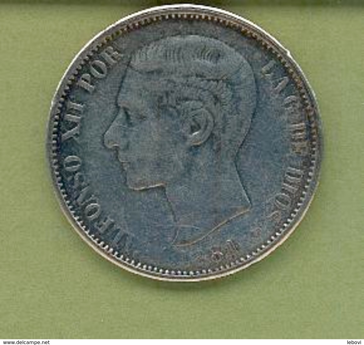 ESPAGNE - 5 Pesetas  ALPHONSO XII - 1881 - Autres & Non Classés