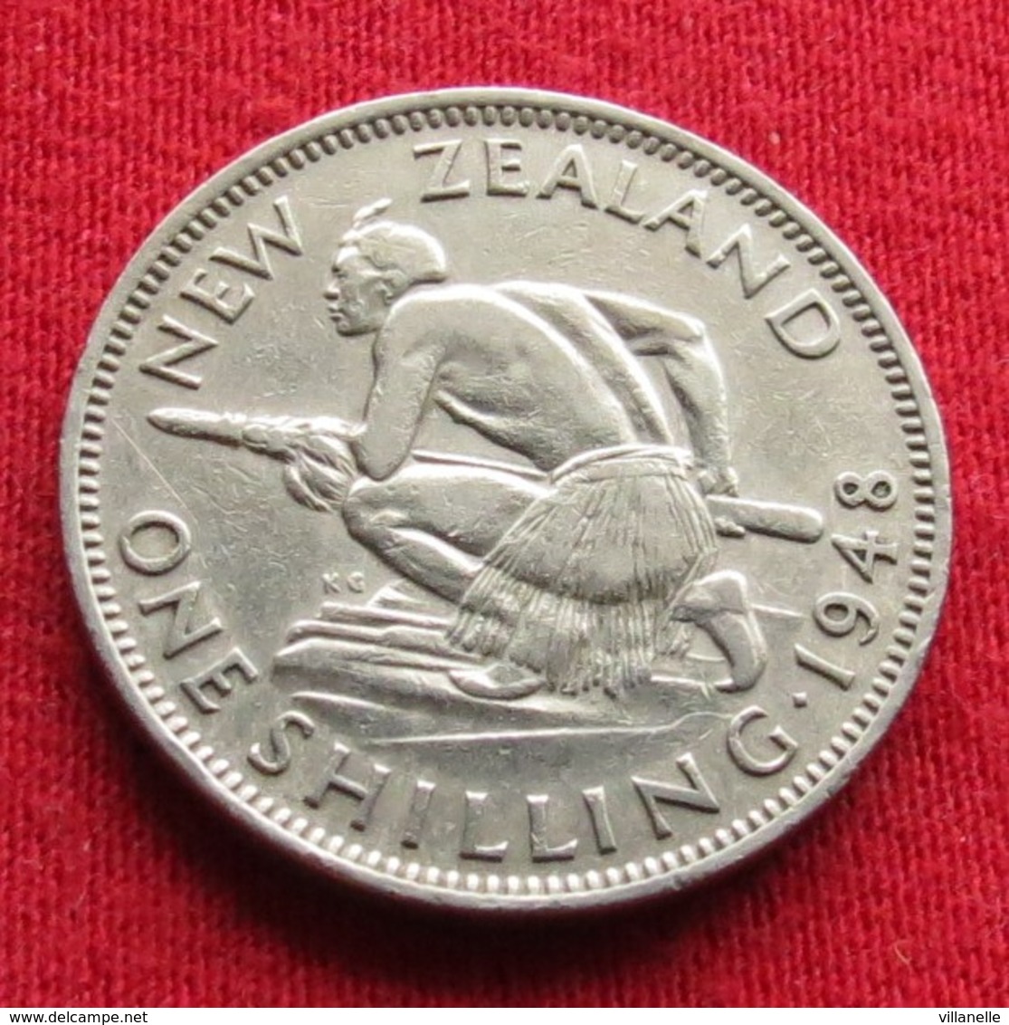 New Zealand 1 Shilling 1948 KM# 17  Nova Zelandia Nuova Zelanda Nouvelle Zelande - Nueva Zelanda