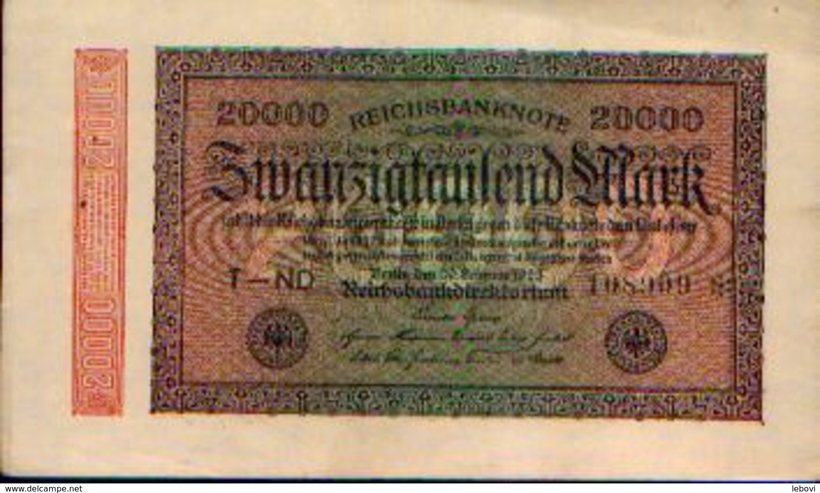 ALLEMAGNE – Reichsbanknote – 20.000 Mark – 20/02/1923 - 20.000 Mark