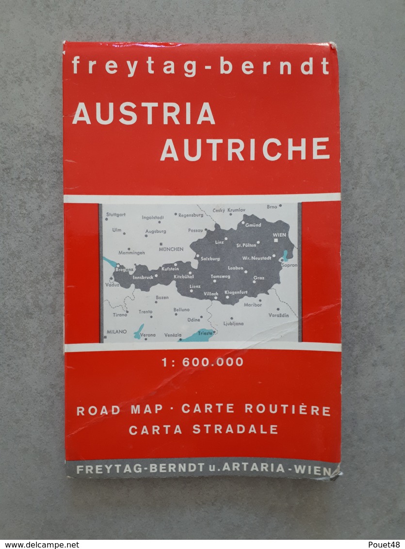 Carte Routière AUSTRIA - AUTRICHE - 1971 - Cartes Routières