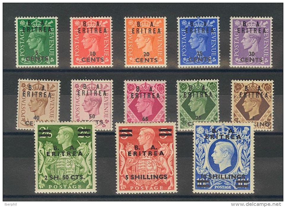 Eritrea Ocupación Británica  *Yv 13/25. 1950. Serie Completa. MAGNIFICA. (SGE13/25 100&pound;) Yvert 2014: 85 Euros. - Eritrea