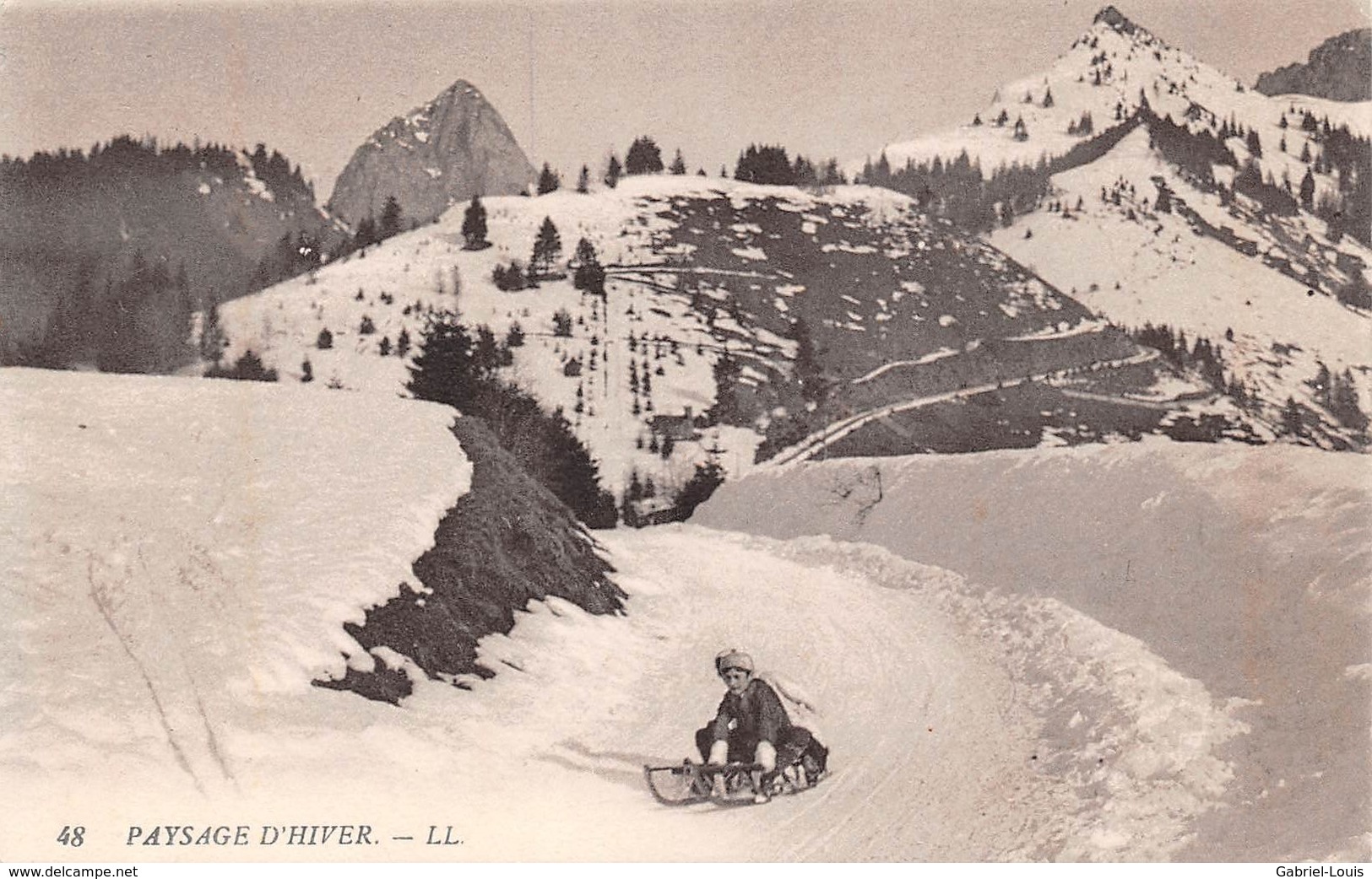 Suisse - Paysage D'Hiver - Luge - Non Circulé - Sports D'hiver