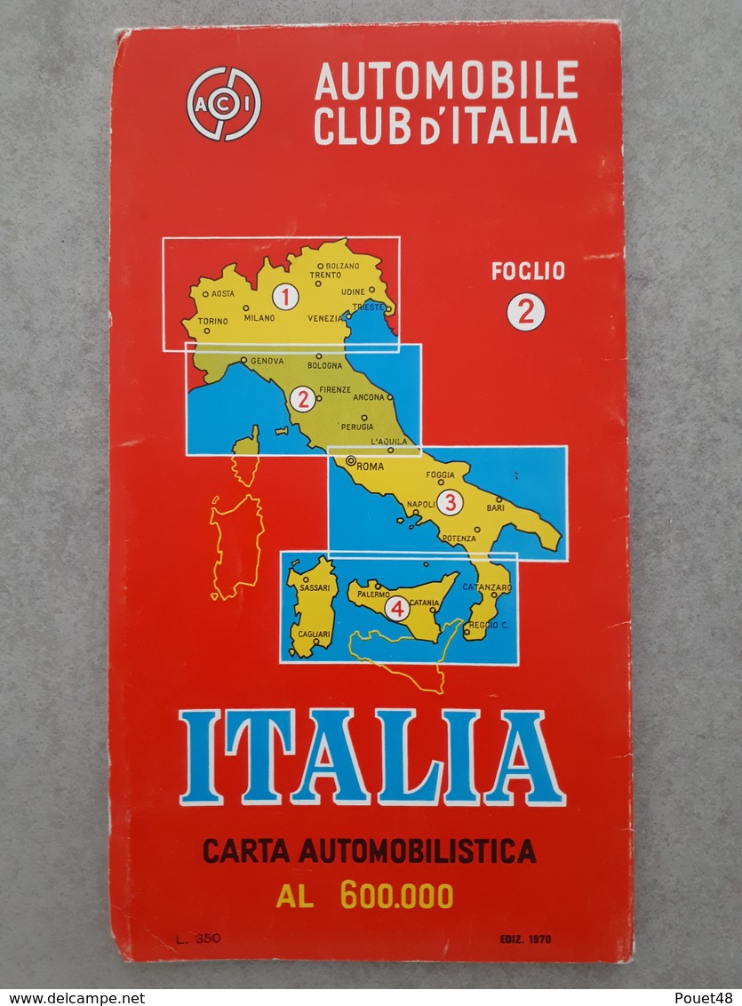 Carte Routière Automobile  Club D'Italia - 1979 - Roadmaps