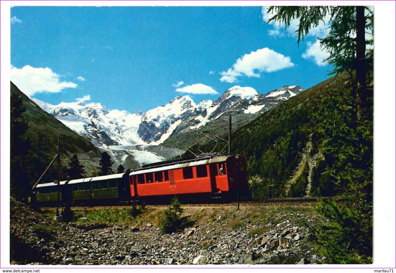 M6894 Ferrovia Treno Locomotore Germania Berninagruppe Non Viaggiata - Eisenbahnen