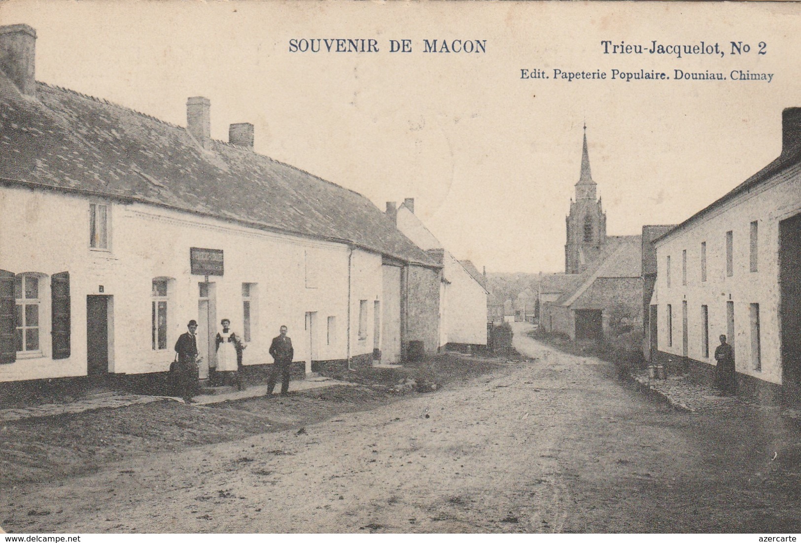 Souvenir De  Macon - Lez - Chimay , Trieu-Jacquelot , N° 2 ; ( Estaminet ,café,église ) - Momignies