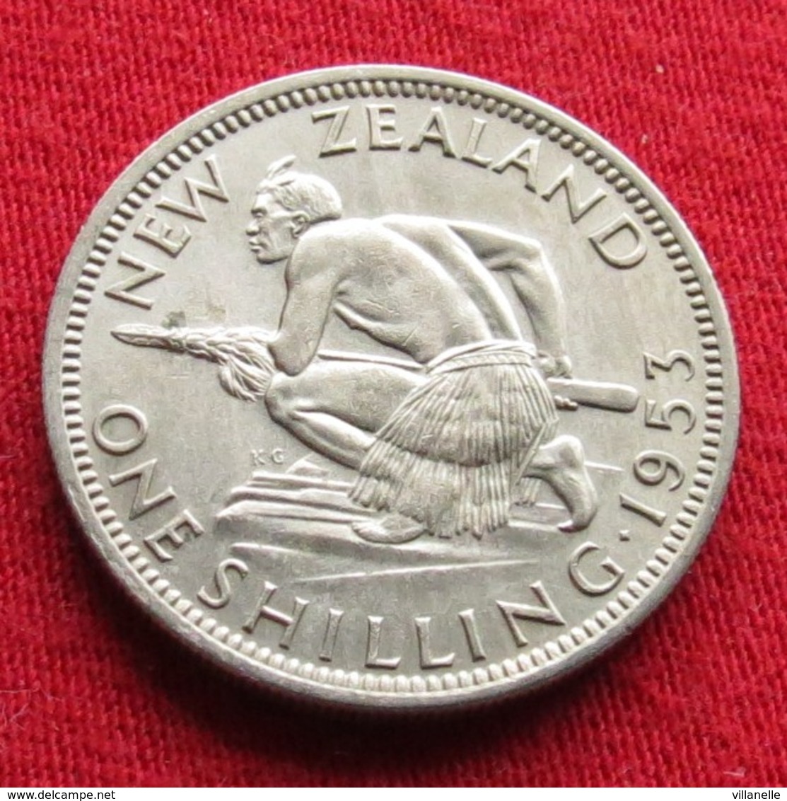 New Zealand 1 Shilling 1953 KM# 27.1  Nova Zelandia Nuova Zelanda Nouvelle Zelande - Nouvelle-Zélande