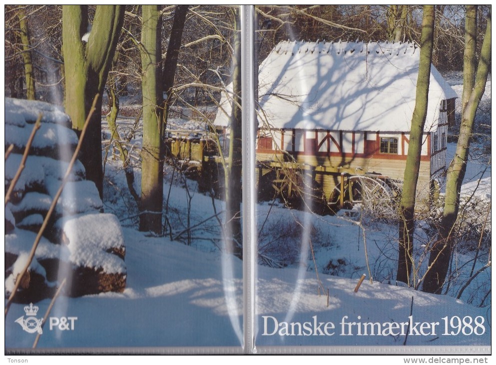 Denmark, 1988 Yearset, Mint In Folder, 2 Scans. - Années Complètes