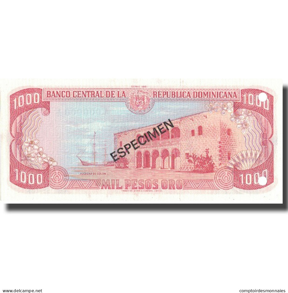 Billet, Dominican Republic, 1000 Pesos Oro, 1981, 1981, KM:124s1, NEUF - Dominicaanse Republiek