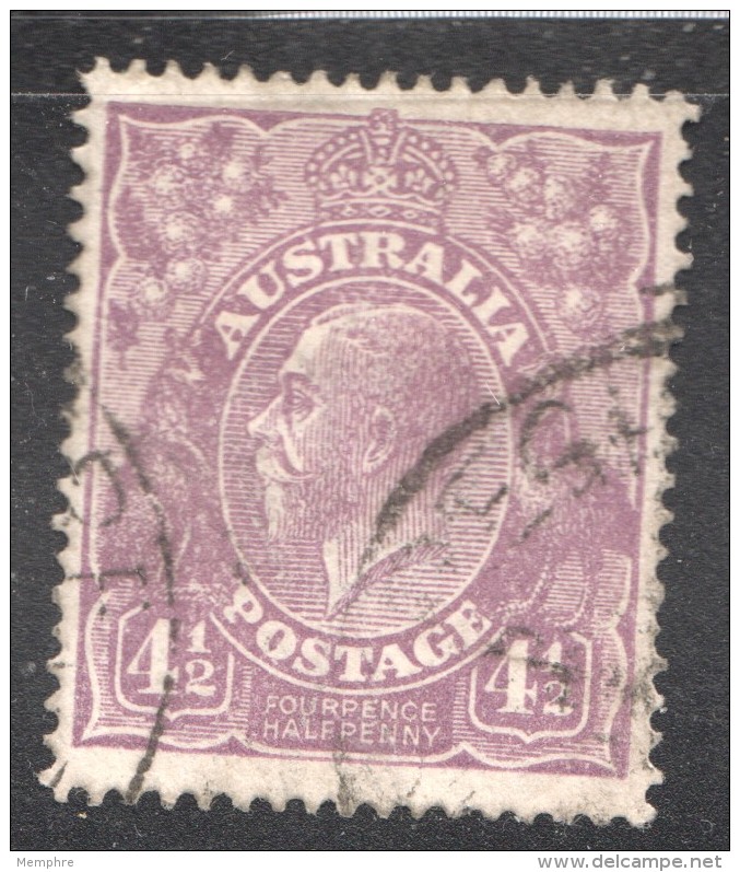 George V Head   4&frac12;d. Violet  SG 81 - Usati