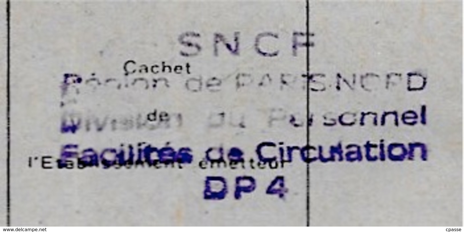 Chemins De Fer SNCF Paris-Nord FASCICULE PERMIS 1ère CLASSE Contient 4 Permis De Circulation (roses) Billet Ticket Train - Europe