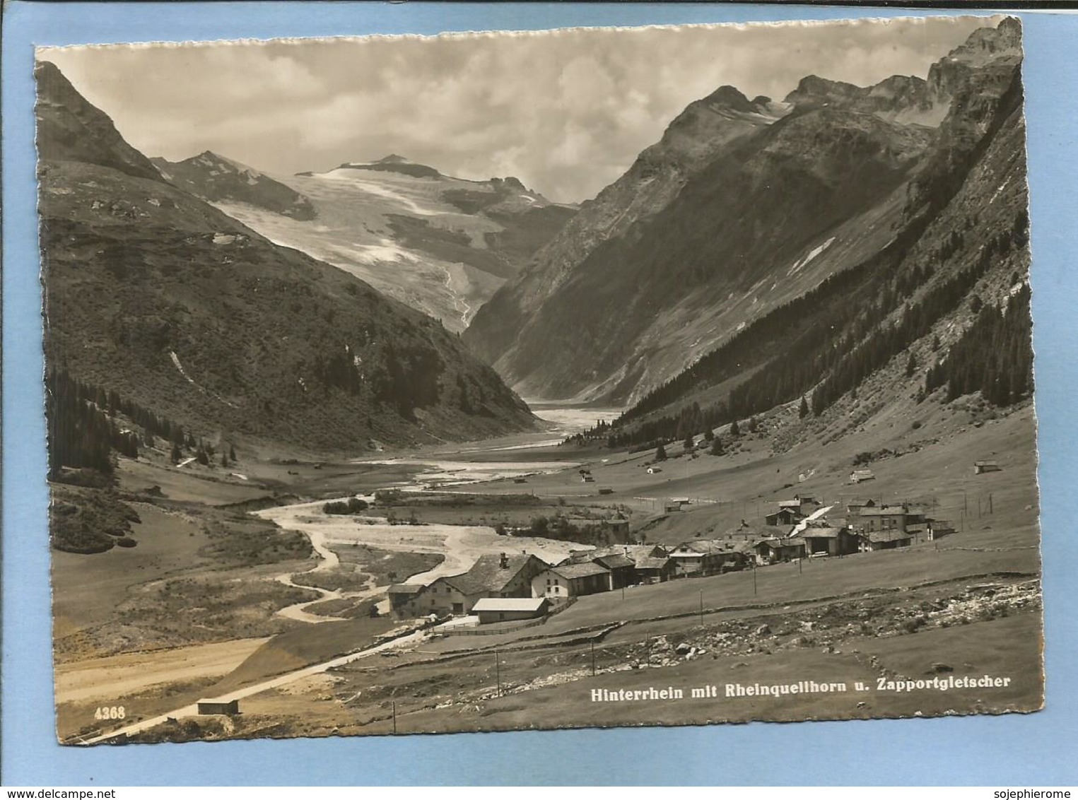 Hinterrhein (Grisons) Mit Rheinquellhorn U. Zapportgletscher 2 Scans 1953 - Hinterrhein