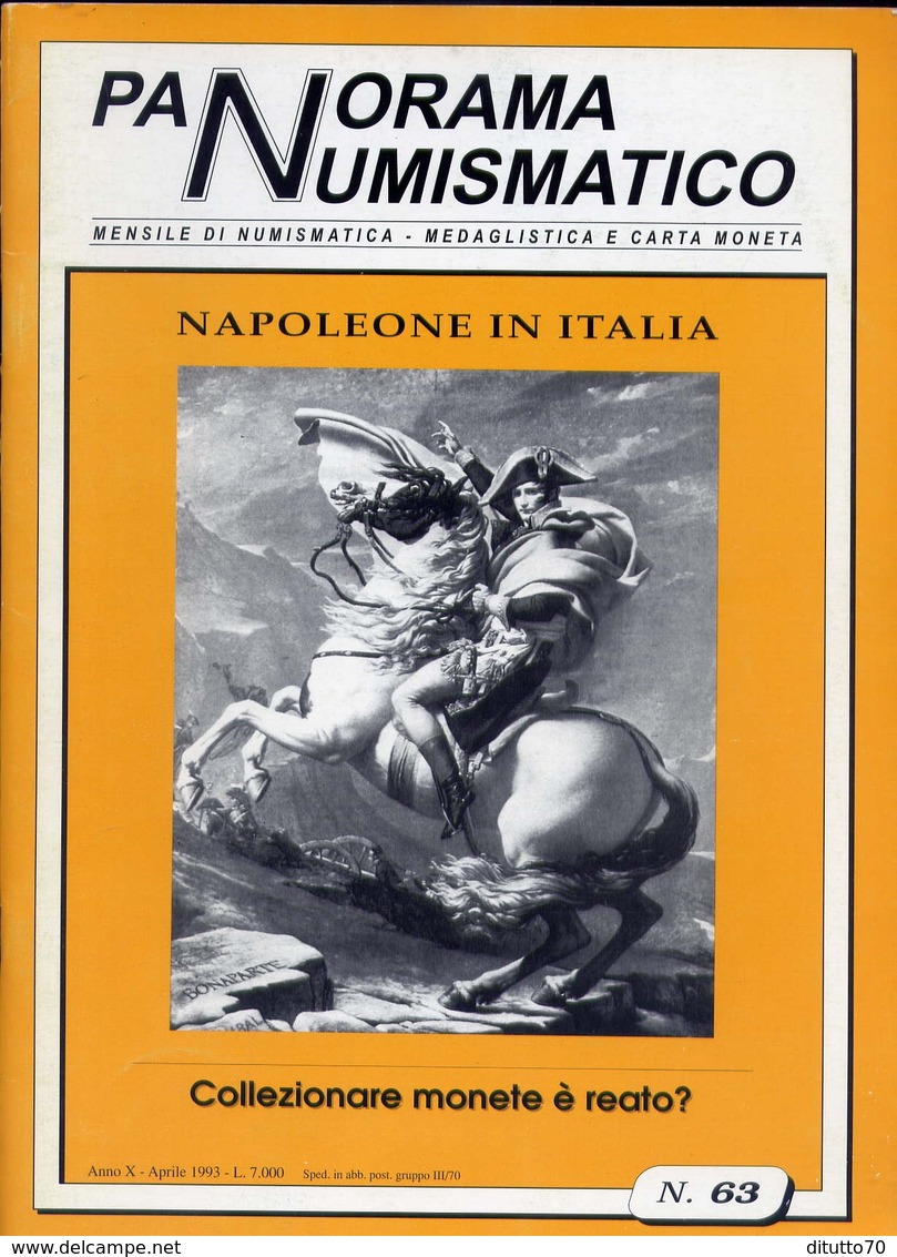 Rivista - Panorama Numismatico - Napoleone In Italia - N.93 Aprile 1993 - Italian