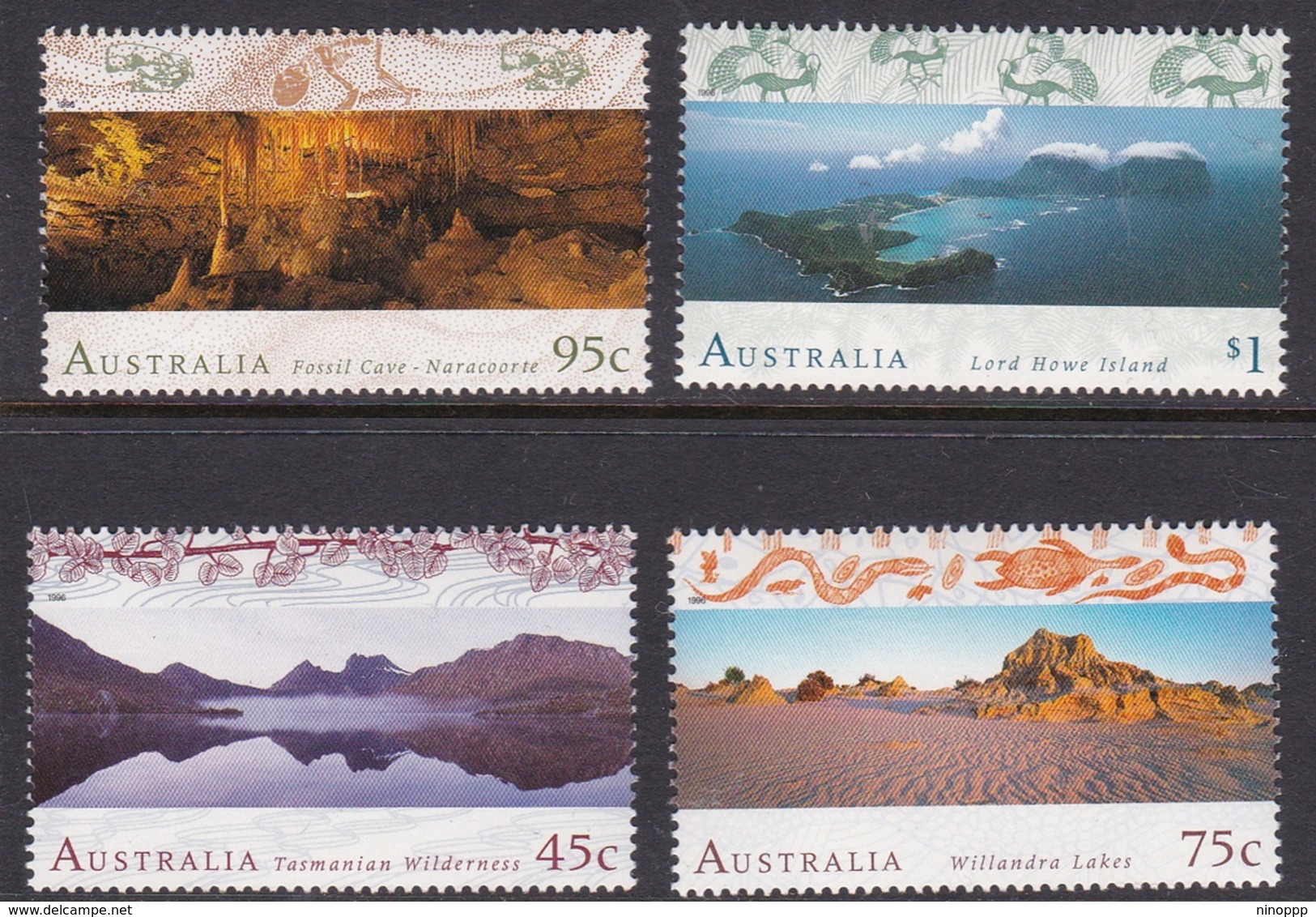 Australia ASC 1537-1540 1996 World Heritage Areas, Mint Never Hinged - Mint Stamps