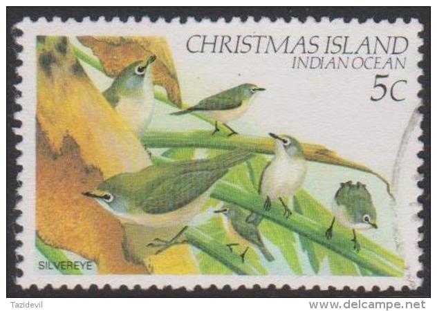 CHRISTMAS ISLAND-USED 1983 5c Birds - Christmas Island Silvereyes - Christmas Island