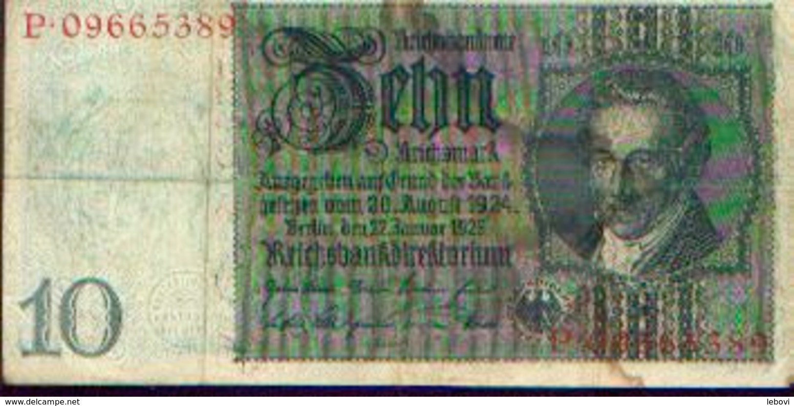 ALLEMAGNE – Reichsbanknote – 10 Reichsmark – 22/01/1929 - 10 Mark