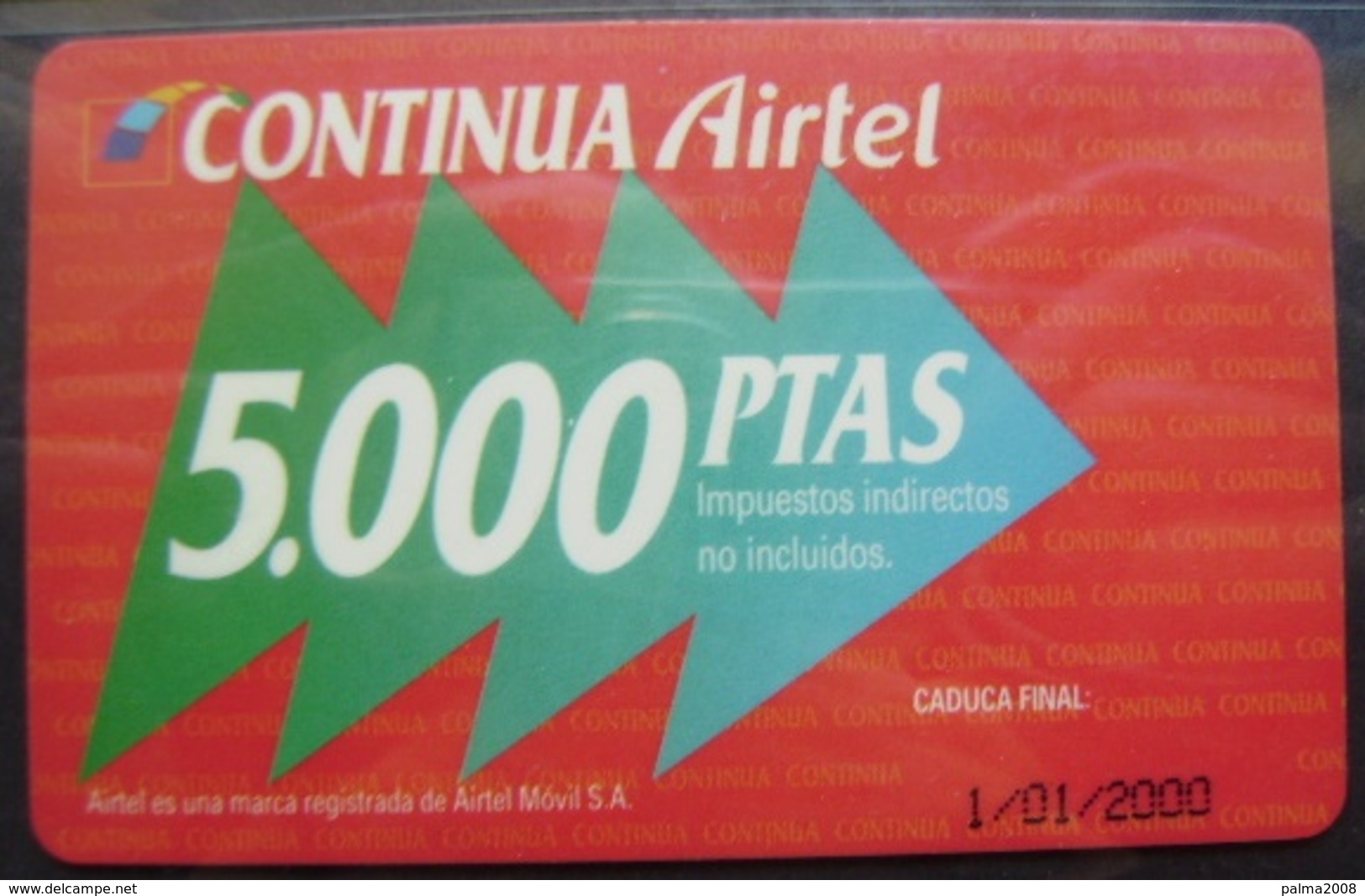 TARJETA AIRTEL - EDICION ESPECIAL NAVIDAD DE 5.000 PTS - A733 - Airtel