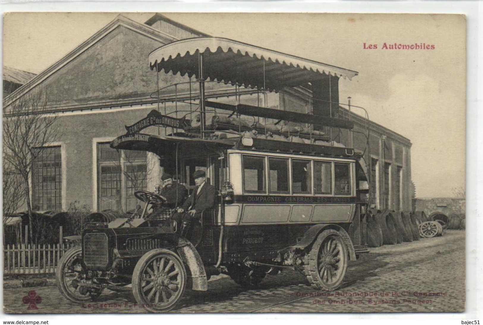 1 Cpa Autobus De La Cle Générale Des Omnibus Système Peugeot - Bus & Autocars