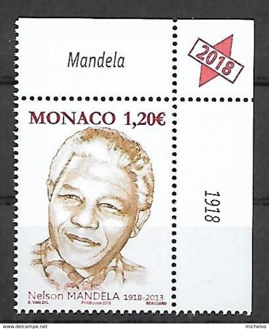 Monaco 2018 - Yv N° 3154 ** - Nelson Mandela - Ungebraucht