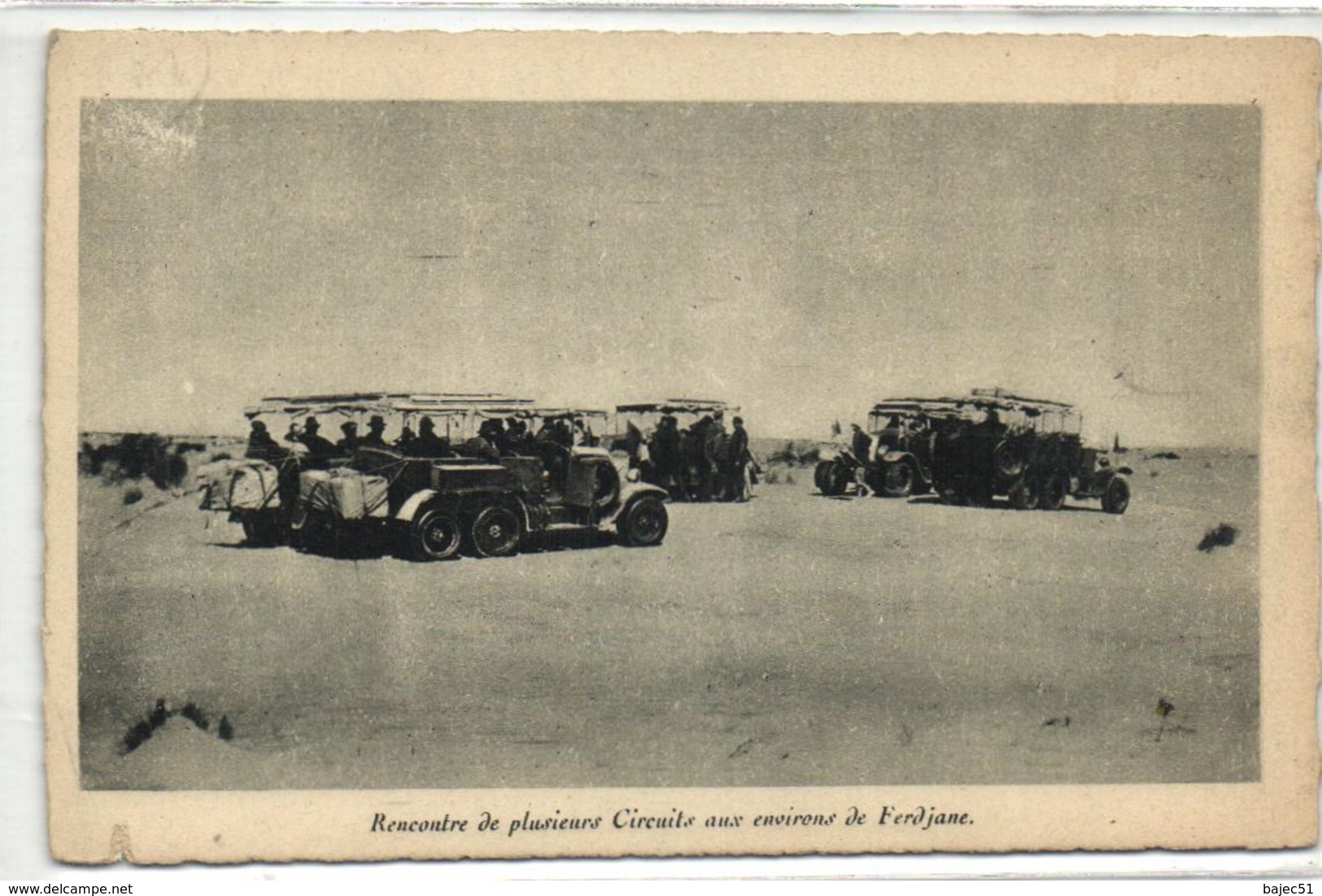 1 Cpa Renault à 6 Roues Jumelées, Circuit Environs De Ferdjane - Voitures De Tourisme