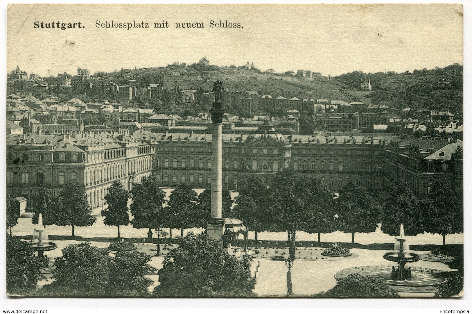 CPA - Carte Postale - Allemagne - Stuttgart - Schlossplatz Mit Neuem Schloss - 1908 ( CP4463 ) - Stuttgart