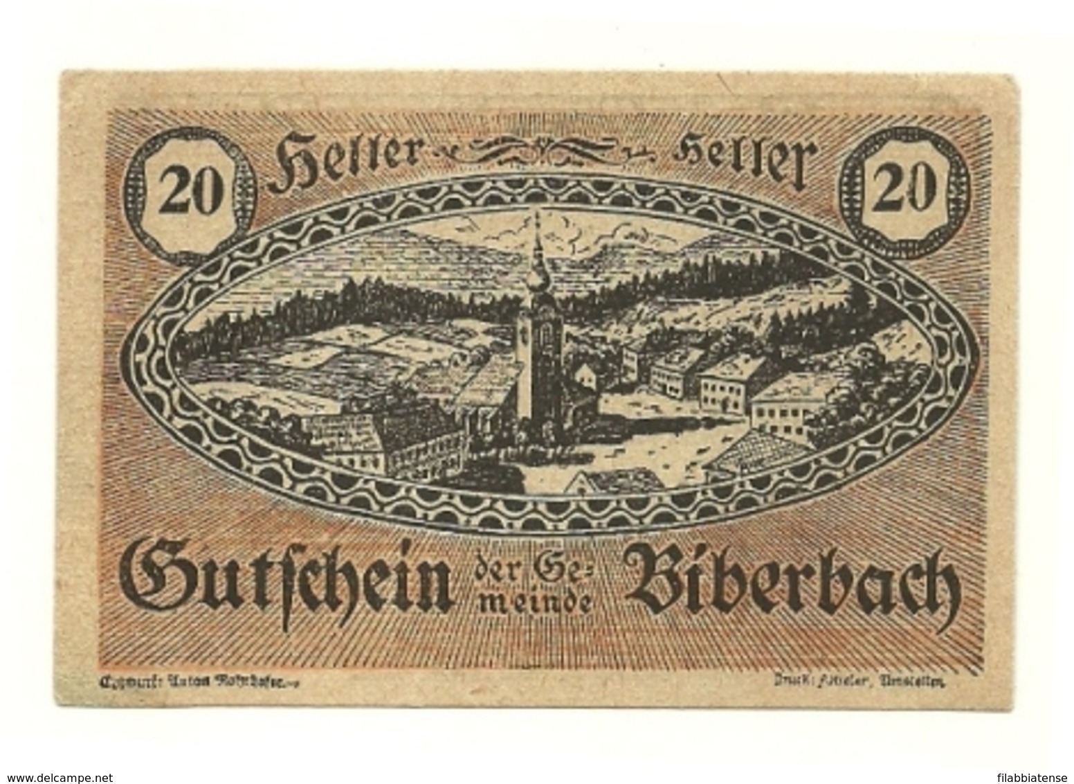 1920 - Austria - Biberbach Notgeld N45   ----- - Austria