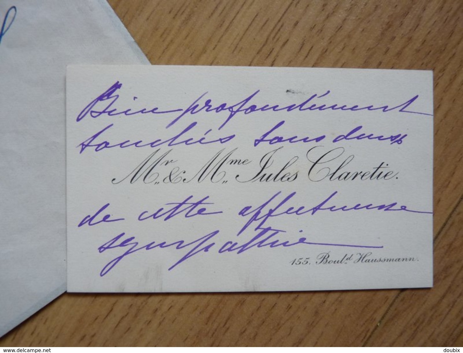 Eugénie Weill CLARETIE (1848-1920) Epouse Jules Clarétie. 2 x AUTOGRAPHE