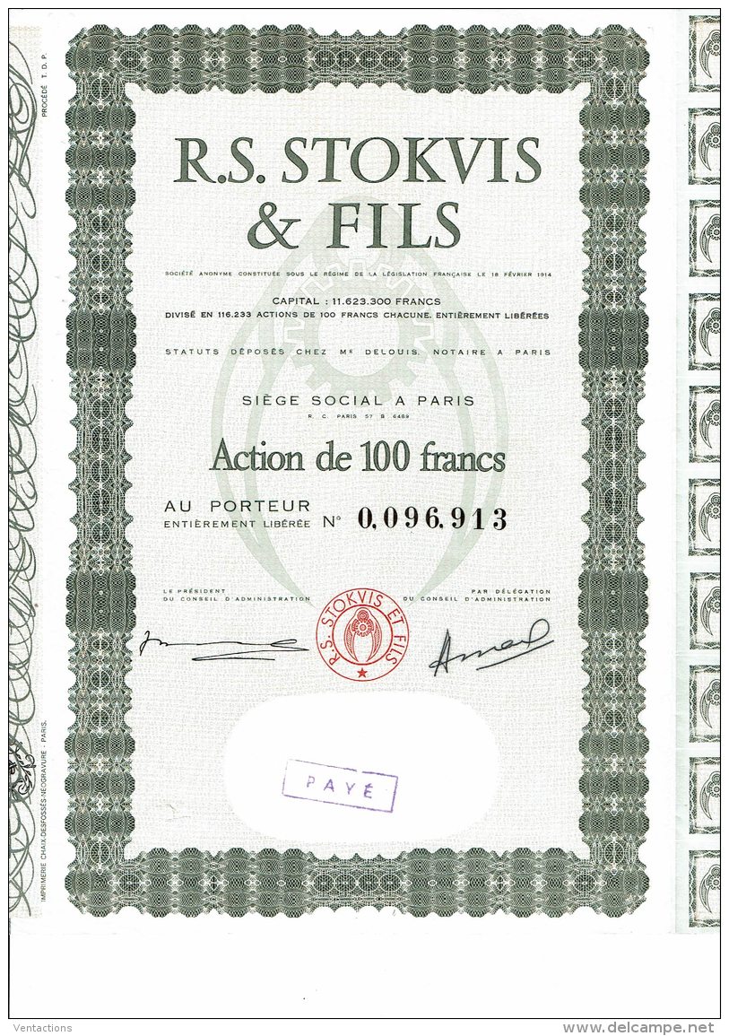 75-STOKVIS. R.S. STOKVIS &amp; Fils. - Other & Unclassified