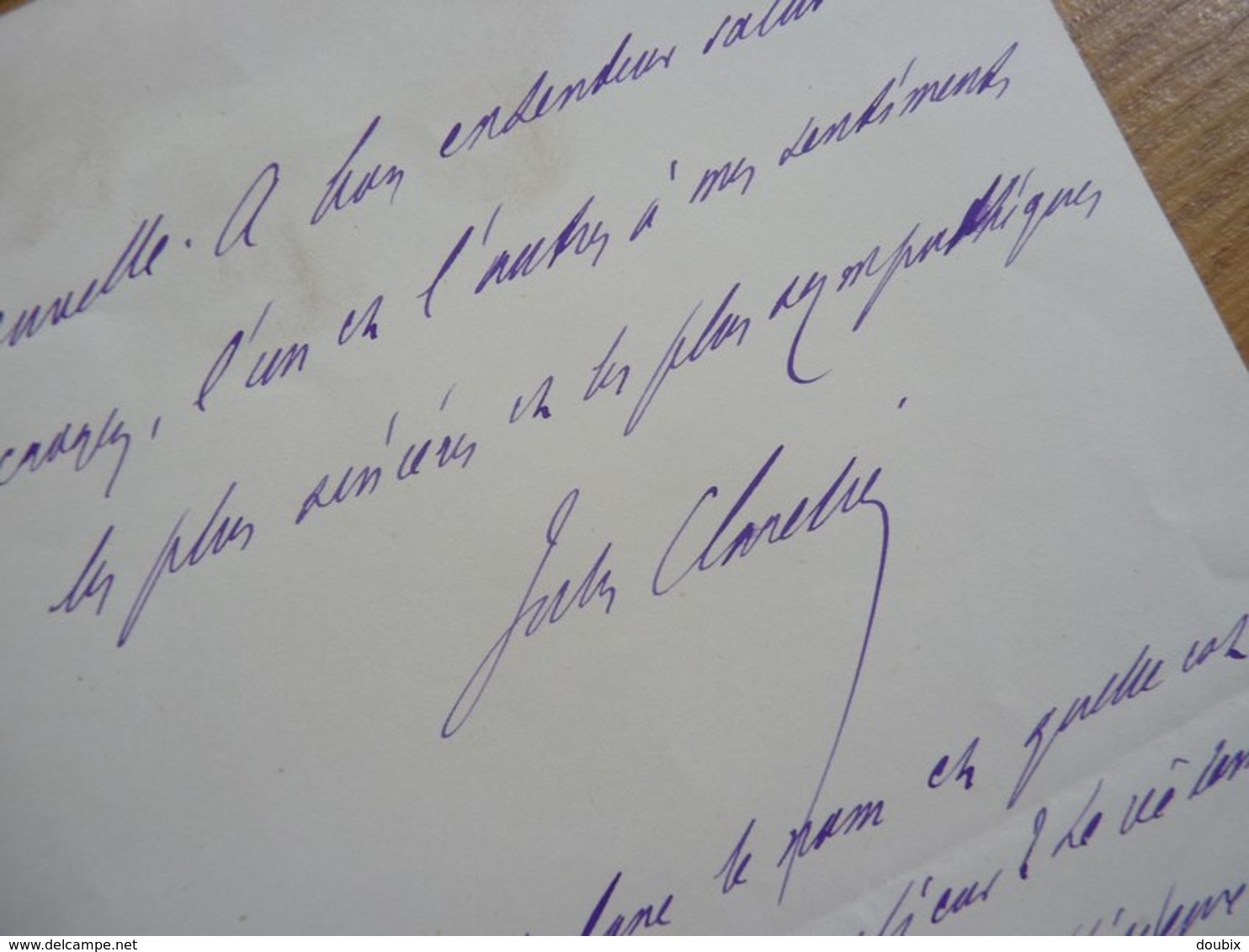 Jules CLARETIE (1840-1913) Académie Française. Directeur Comédie Française. AUTOGRAPHE