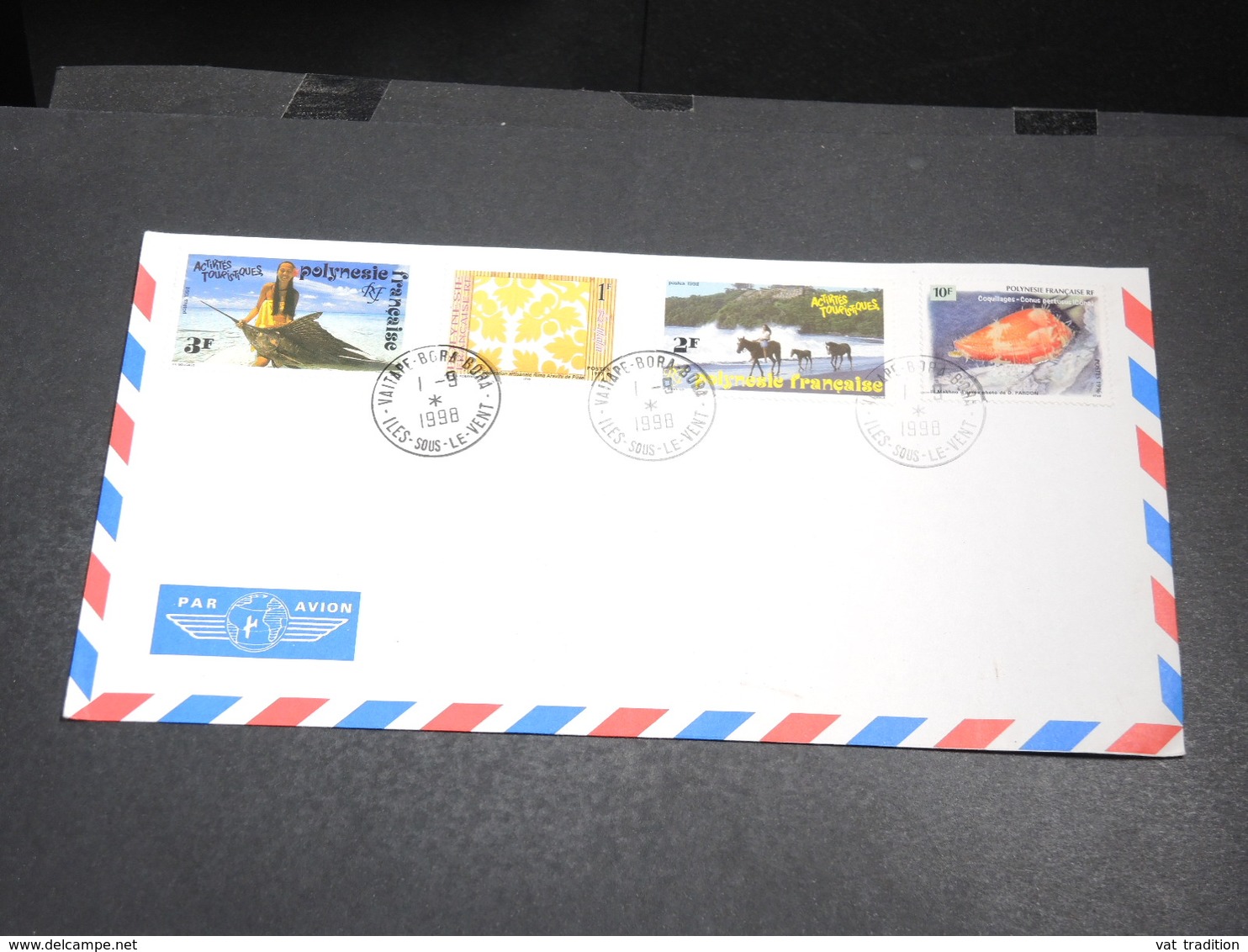 POLYNÉSIE - Affranchissement De Vaitape Bora Bora Sur Enveloppe Non Circulé En 1998 - L 20480 - Covers & Documents