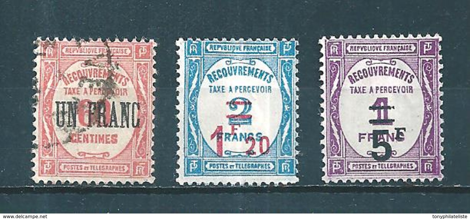 France Timbre Taxes De 1929/31 N°63 A 65  Neufs * (n°63 Oblitéré) Cote 122 € Prix De Depart A 15% - 1859-1959 Oblitérés