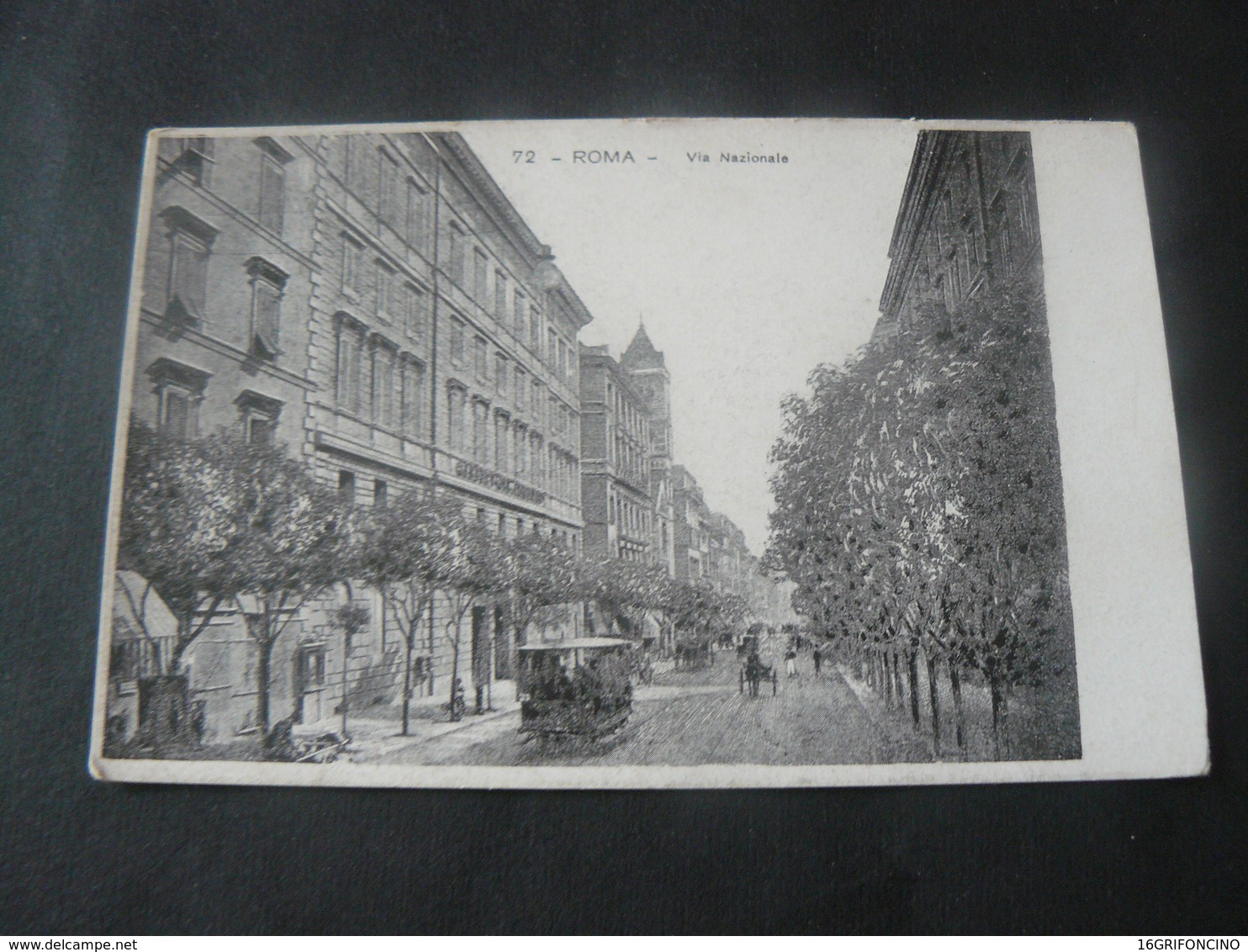 ANCIENT BEAUTIFUL NEW  POSTCARD OF " NATIONAL STREET " IN ROME / ANTICA  NUOVACARTOLINA DI VIA NAZIONALE - Transportmiddelen