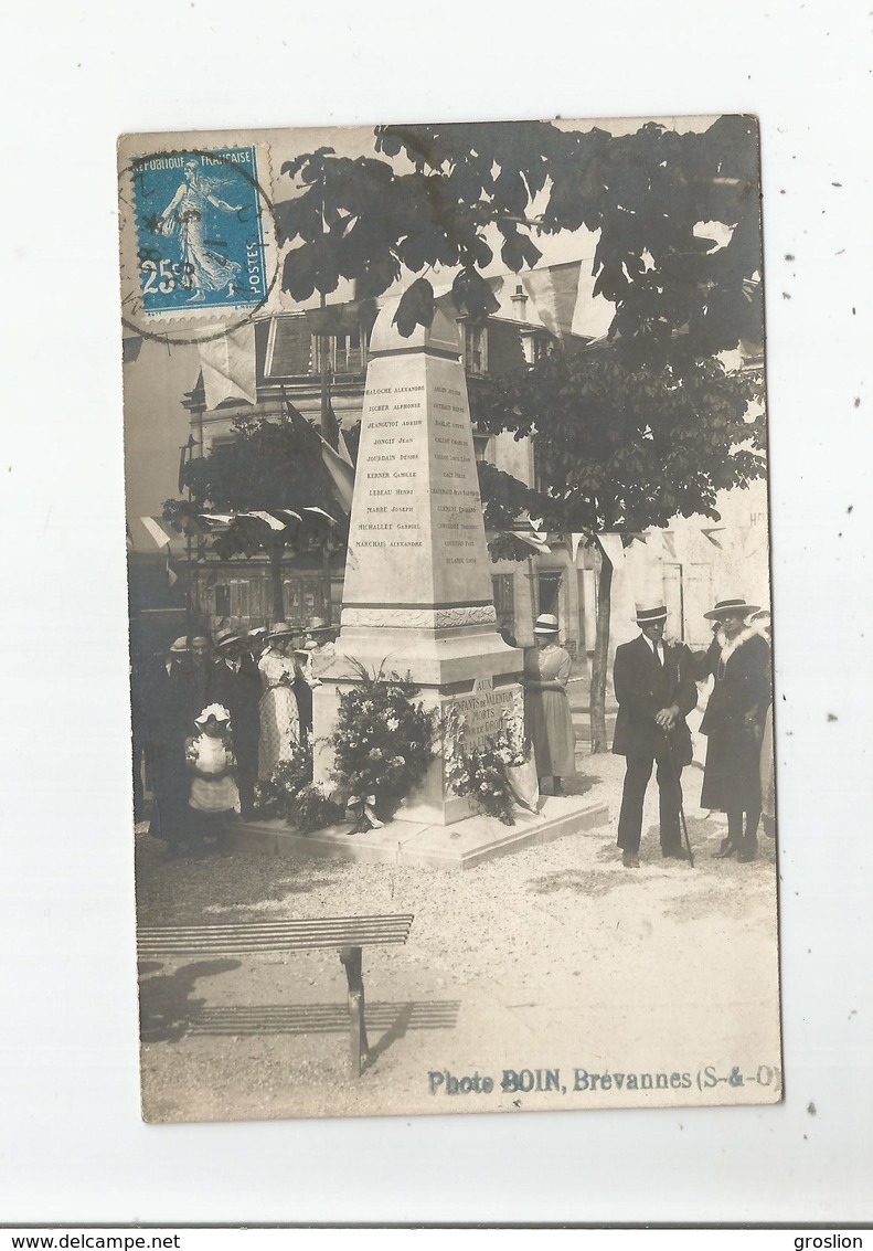 VALENTON (VAL DE MARNE) CARTE PHOTO BELLE ANIMATION DEVANT LE MONUMENT AUX MORTS 1921 - Valenton