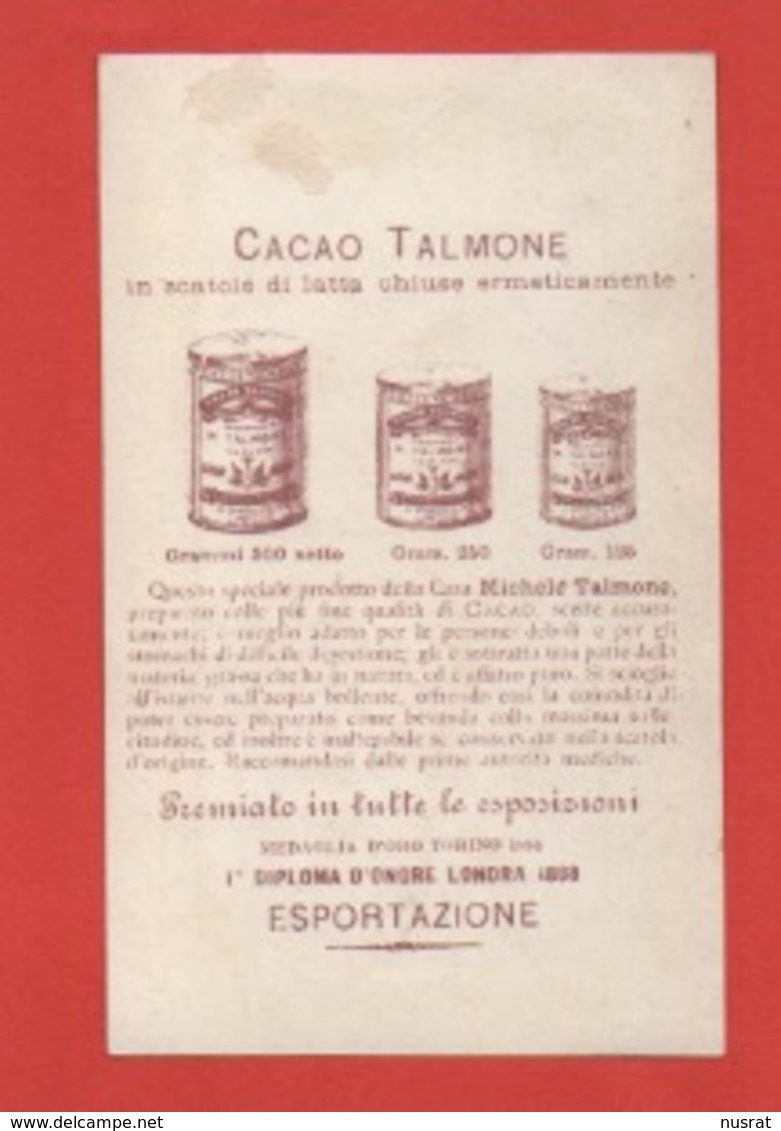 Torino, Cioccolato Talmone, Chromo Italienne, Chocolat Talmone, Paysage Hivernal - Autres & Non Classés