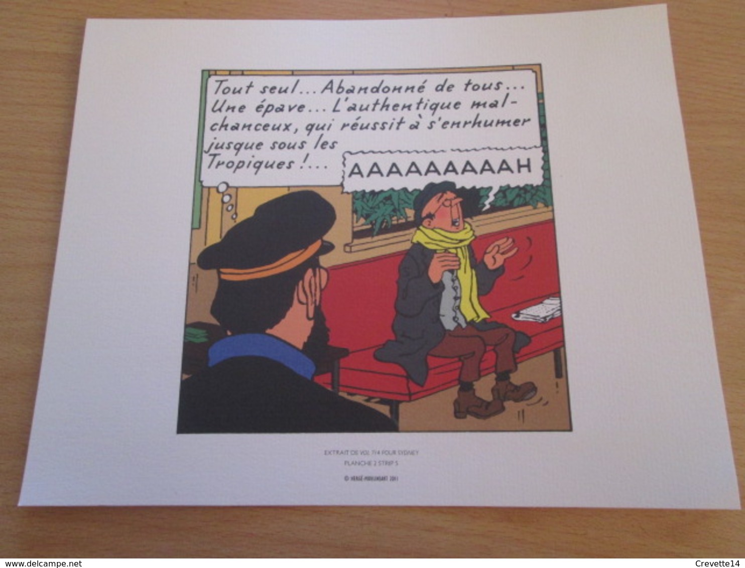 TIRE A PART 2010 DE TINTIN HERGE Par Les EDITIONS MOULINSART Sur Papier épais 24cm X 19.3 Env . TTB état - Serigraphies & Lithographies