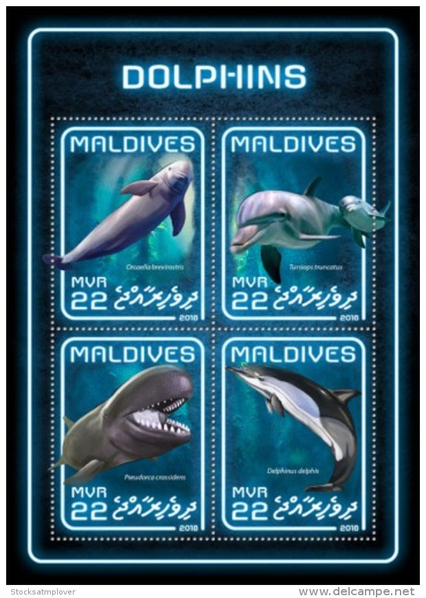 Maldives 2018 Dolphins  S201806 - Maldives (1965-...)