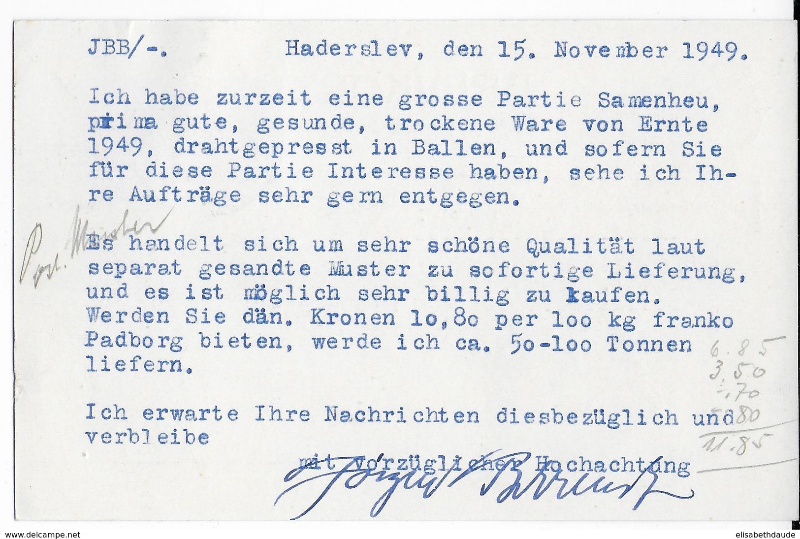 DANEMARK - 1949 - CARTE ENTIER Avec VIGNETTE NOËL De HADERSLEV => OBER WINTHERTHUR (SUISSE) - Ganzsachen