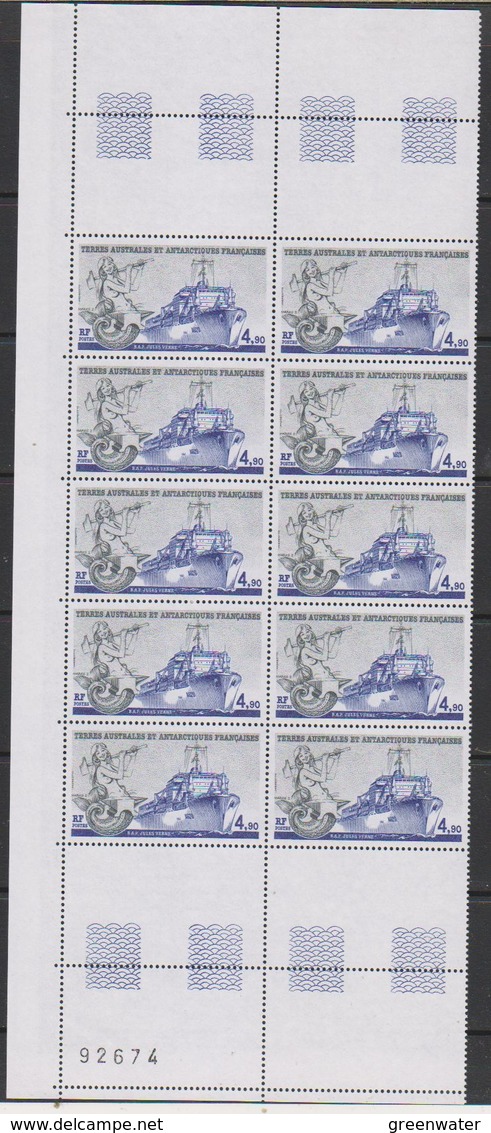 TAAF 1988 Polarschiff "Jules Verne" 1v Bl Of 10  ** Mnh (39655) - Blokken & Velletjes