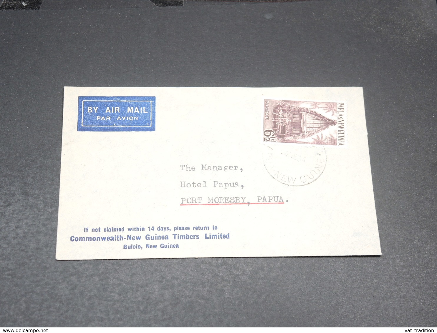 PAPOUASIE NOUVELLE GUINÉE - Enveloppe De Bulolo Pour Port Moresby En 1954 - L 20539 - Papouasie-Nouvelle-Guinée