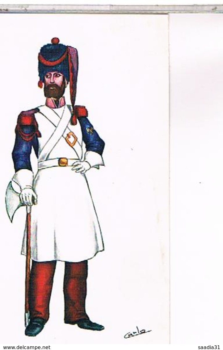 ESPAGNE Regiment Du Roi ILLUSTRATEUR CARLO  1821  SERIE 1 N°11 - Uniformes